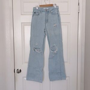 KanCan light wash distressed wide leg baggy flare jeans 3 / 25